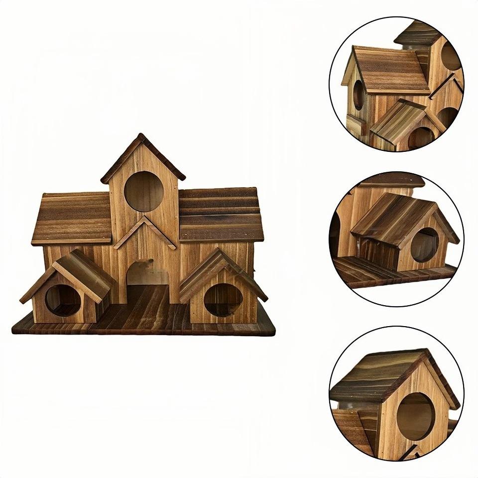 New Product: Bird House, Parrot Nest, Villa-style Bird Feeder, 6-hole Outdoor Courtyard Decoration