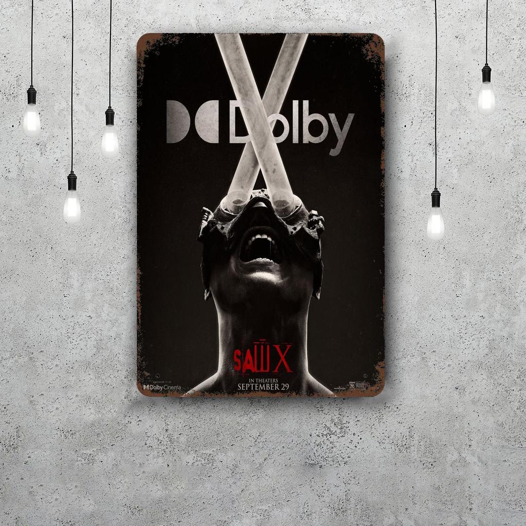 Saw X Retro Vintage Tin Sign Poster Decorative Plaque Metal Plate Wall Decor