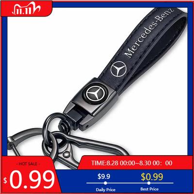 GLC GLB 1 szt. Metalowy Brelok do Kluczy Samochodowych Prezent Skórzany Emblemat Breloczek Dla Mercedes Benz AMG W203 W206 W220 W205 W211 W212 W201 W210 W10