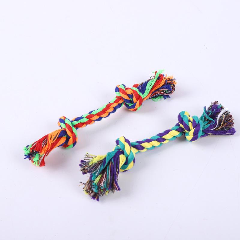 Double Knot Molar Grinding Cotton Rope - Bite-Resistant Toy for Medium & Large Dogs