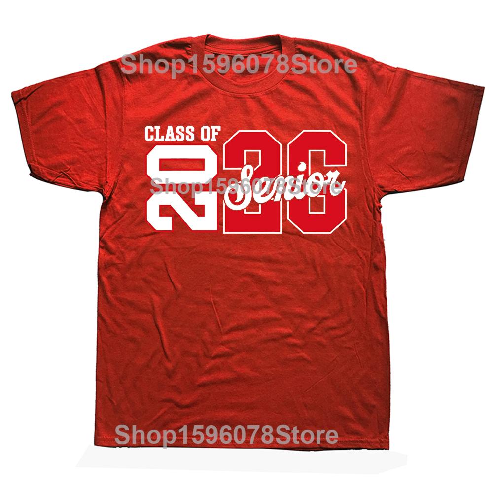 Funny Vintage Class of 2026 Senior 2026 Graduation Graphic Tshirt Men Hip Hop Oversized T Shirt 100 Cotton Comfort Tshirts
