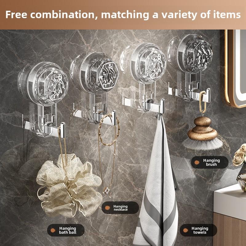 Suction Cup Hooks Household without drilling Multifunctional Wall Hanging Keys Clothes Hooks Bathroom Kitchen self-adhesive hook