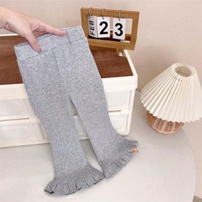 Baby Girls Boot Cut Pant Spring New Baby Flare Pants Solid Girls Leggings Children Cute Trousers Kids Cotton Pants