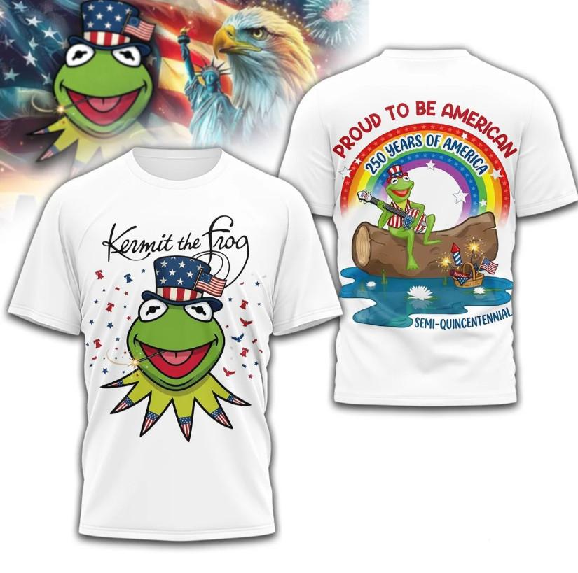 

Kermit the Frog 250 Years of America SemiQuincente wbr nnial TShirt E077 Unisex T-Shirt XXXL