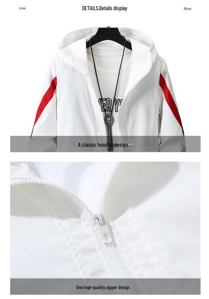 Men's Korean Style Breathable Hooded Jacket - Trendy Spring/Autumn Casual Workwear
