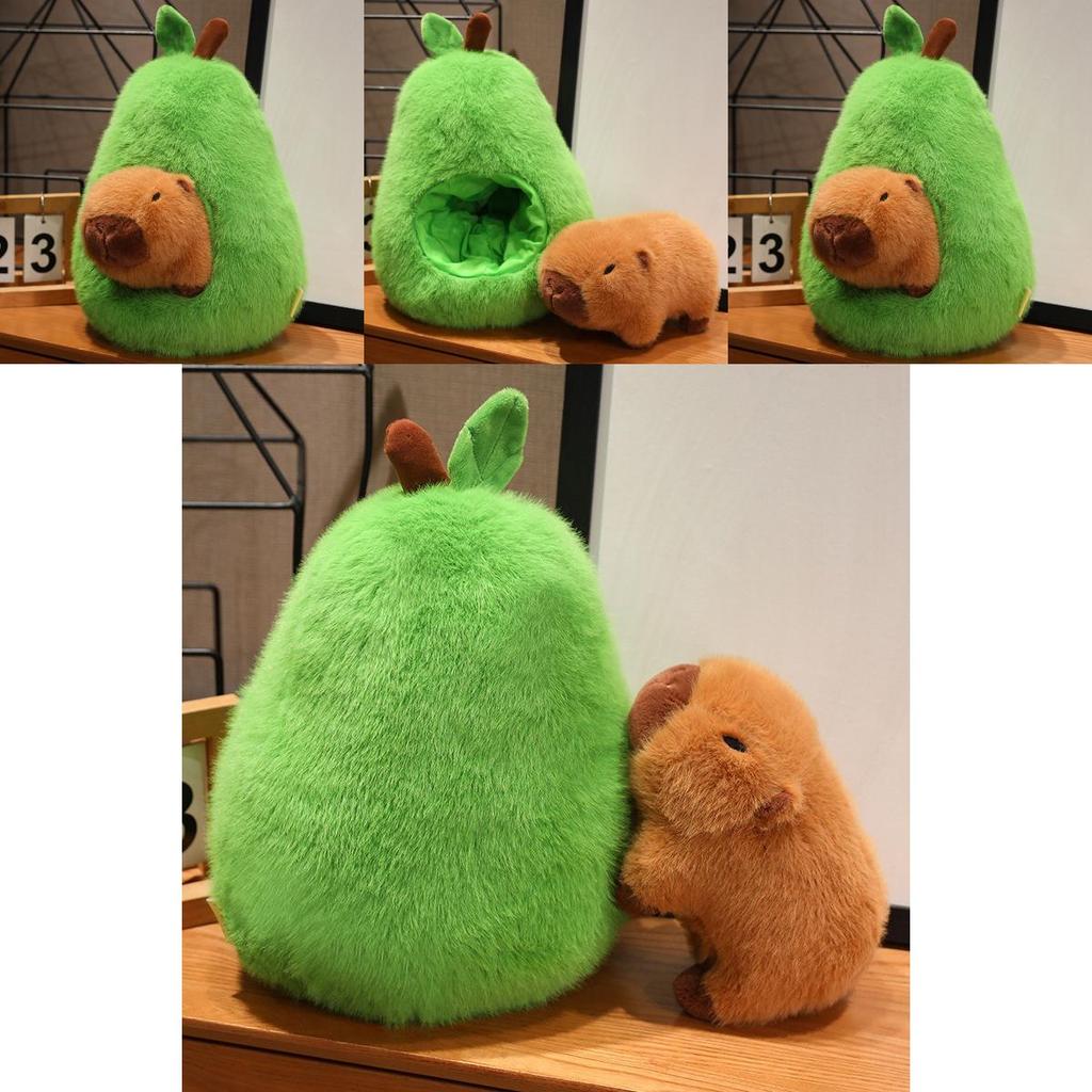 Avocado Capybara Plüschtier Weiches Kurzes Plüschtier Niedliches Tier Kindergeschenk Für Sammler