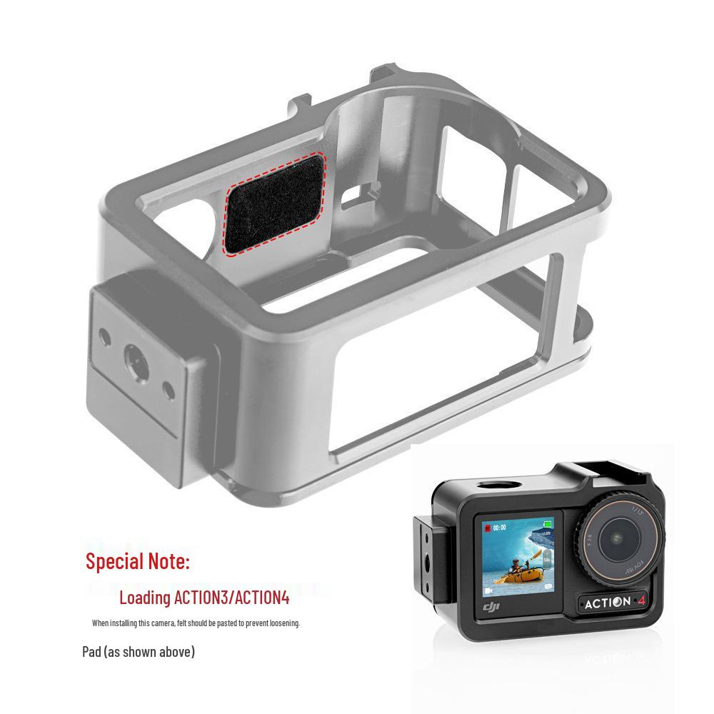 Protective Metal Cage for DJI ACTION5/4/3 Cameras – Sports Camera Accessory Frame