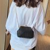 Mouth Gold Small Bag Female Wild Messenger Bag Chain Shoulder Fashion Clip Mouth Straw Bag