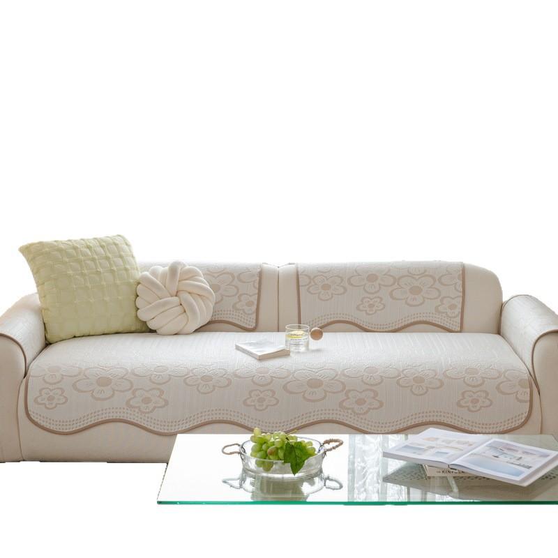 Summer Non-Slip Sofa Cover Modern Solid Color Couch Protector Cushion Thickened Backrest Towel Stylish And Durable Seat Mat