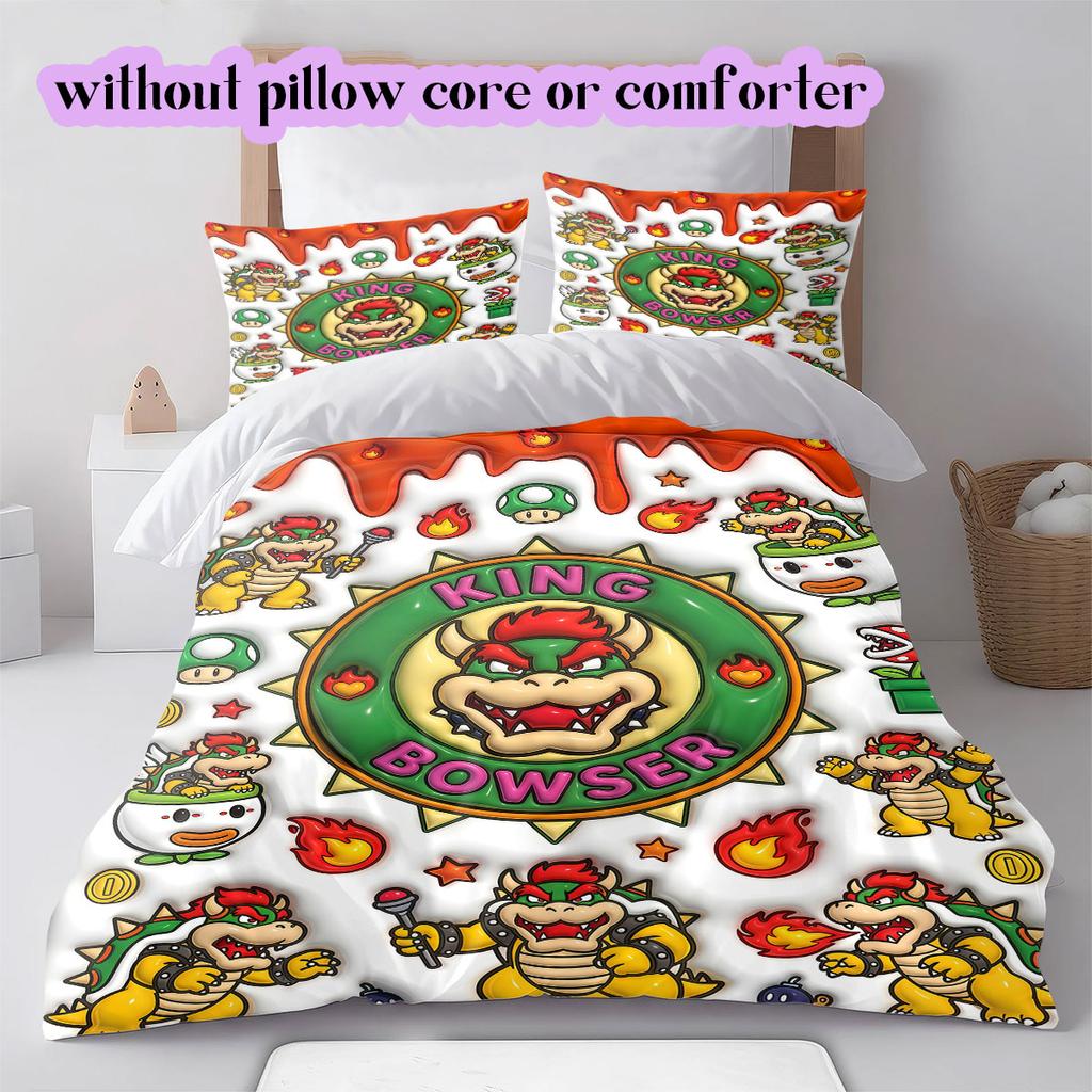 Mario anime character Soft and Comfortable Duvet Cover, Children's Bedding Set Gift, Extra Large Size, Various Sizes Available
