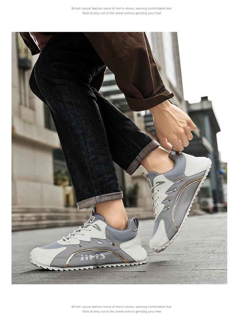 Men's Breathable Mesh Sneakers - Trendy Korean Style Casual Shoes with Soft Sole