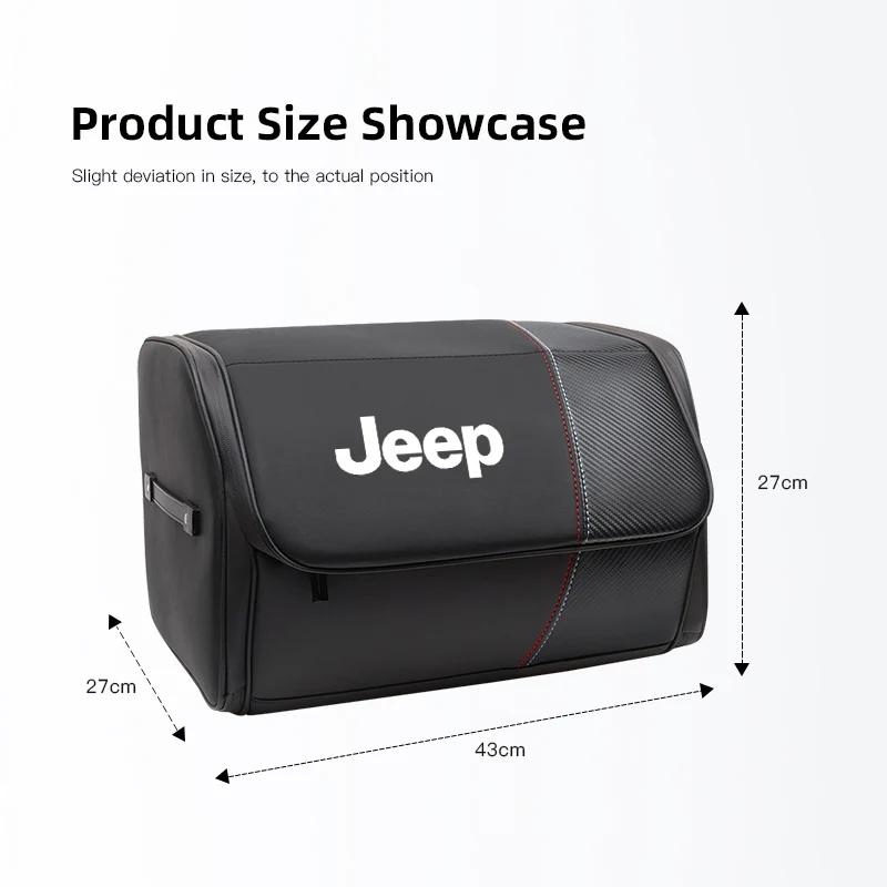 Für Jeep Auto Kofferraum Organizer Box Große Kapazität Werkzeug Aufbewahrungstasche Für Jeep Renegade Wagoneer Avenger Recon Wrangler JK Gladiat