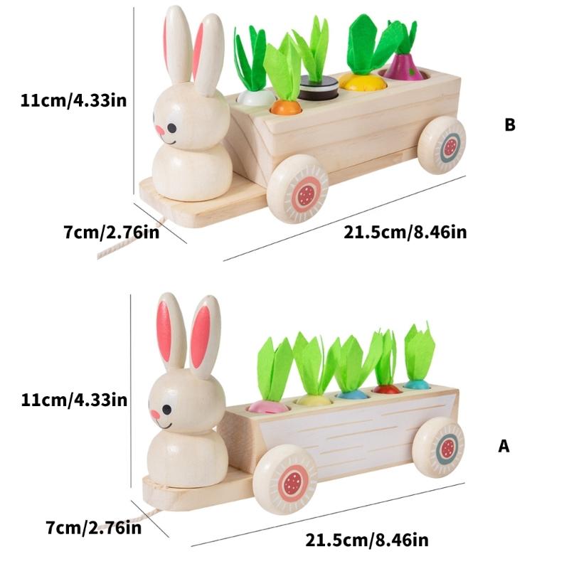 Wooden Rabbit And Carrot Play Set For Kids Encouraging Interactive Learning And Parent Child Bonding