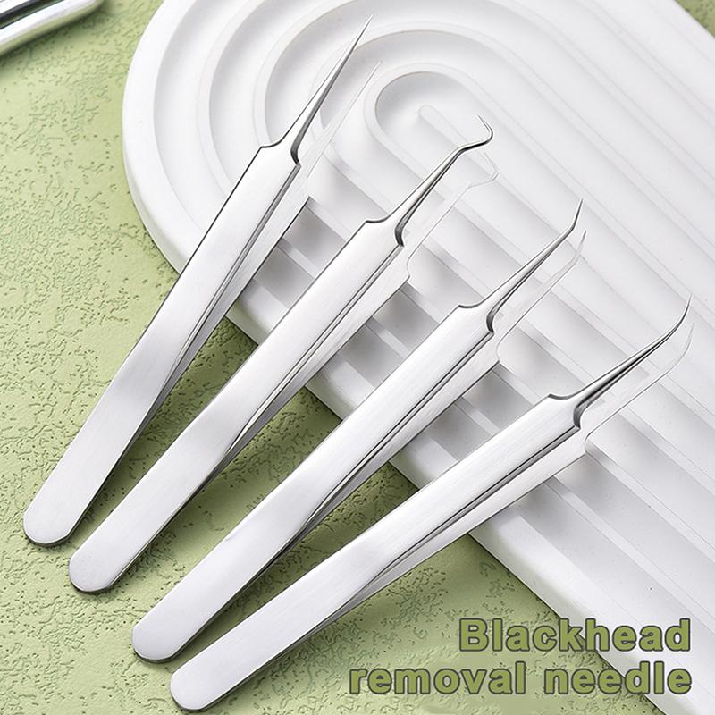 Blackhead Remover Tool Black Head Acne Blemish Pimple Extractor Acne Needles Tweezer Pore Cleaner Face Cleansing Tools Skin Care