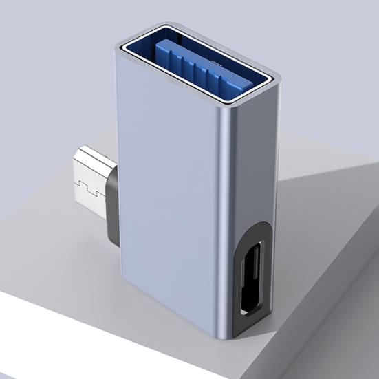 Micro USB to Angled Extension Adapter USB Adapter with 90-Degree with OTG Function