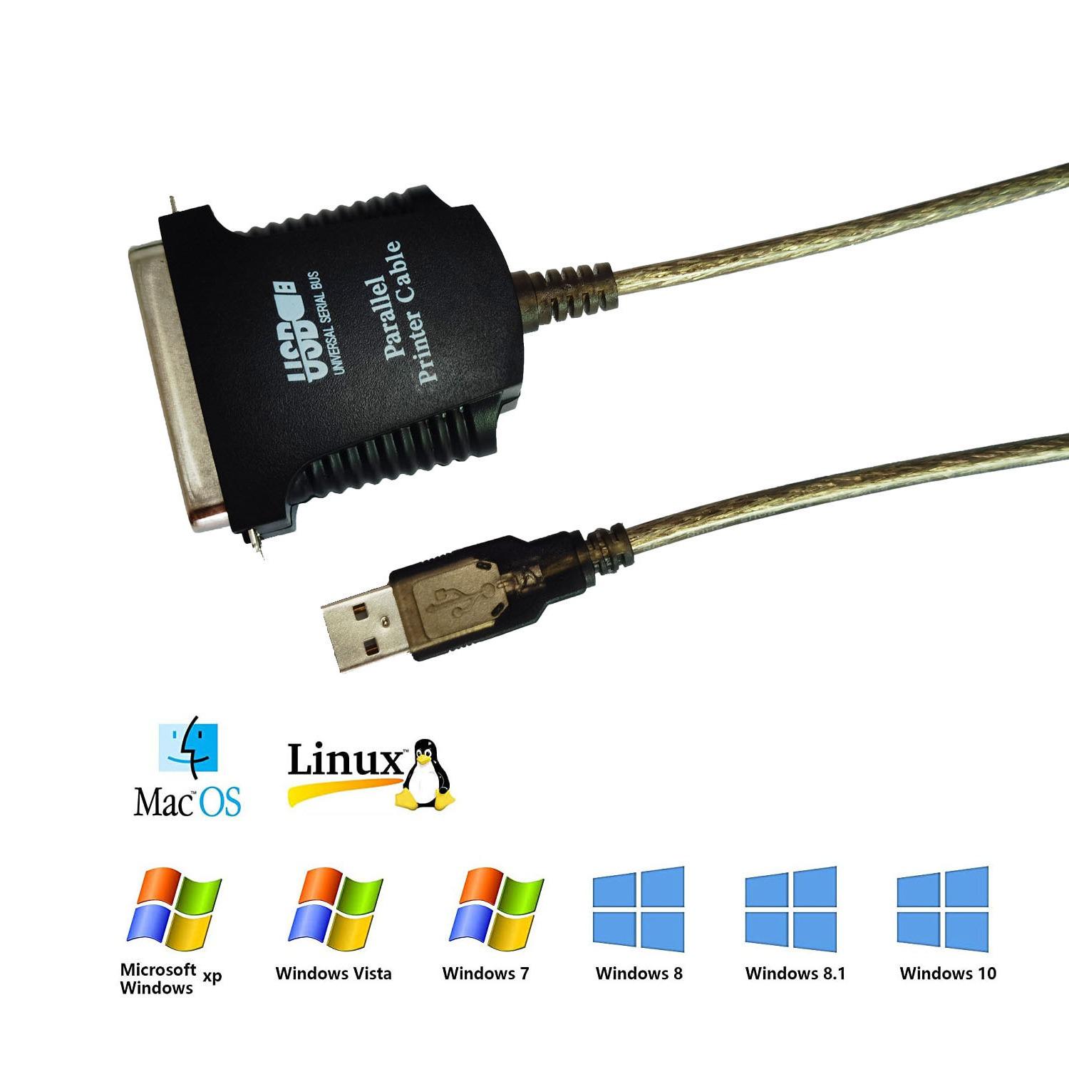 

USB to Parallel Printer 36-Pin Adapter Cable 1.8m