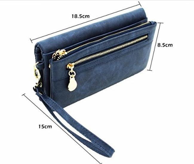 Popular Long Large Fits a Smartphone [J's select] Women's Wallet, Capacity, (Navy)