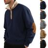 TEMU New Sweatshirt Retro Stand Collar Half Placket Men's Long-sleeved Casual Sports Sweatshirt