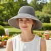 Korean Style Beach Sun Hat Solid Color Summer Bucket Hat Fashion Crochet Straw Hat  Fishing