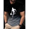 Men's Sports T-shirt with Numbers - Machine Washable Polyester Fiber Fitness Shirt, Suitable for Fitness, Sports, and Casual Wear