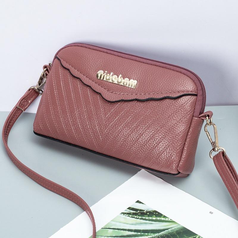 New Small Satchel Mini Printed Mobile Phone Shoulder Oblique Span Bag Letter Casual Multi-layer Wrist Plaid Change Bag