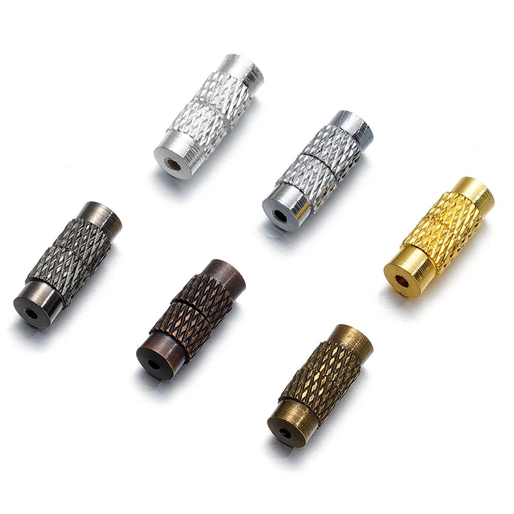 20pcs Brass Screw Clasp Closure Fastener Lock Jewelry End Tip Caps For DIY Bracelet Necklace Jewelry  Making Supply Accessories
