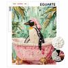 Pearl Painting Kit 5D/DIY Pearl Mosaic Inlaid Penguin In Bathtub Home Wall Decoration Art
