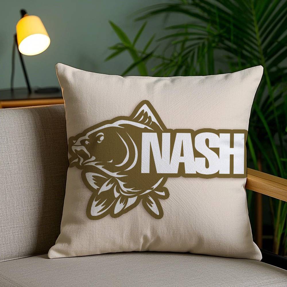 

Классические полевые рыболовные принты Наволочка Nash Наволочка против пылевых клещей Невидимая молния Шелковистый короткий плюш Чехол для диванной подушки 12x12Inch