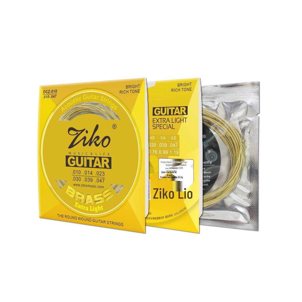 Liou ZIKO Akustikgitarrensaiten: Komplettes Set für Anfänger, Folk 1-6 Messingsaiten, Originalzubehör