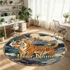 Animales salvajes (216) Alfombra de Terciopelo Redonda con Cristales Personalizada con Nombre y Texto Felpudo Personalizado Decoración del Hogar Alfombra de Cristal Antideslizante