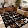 Pitbull Dog Collage Print Decor Area Rug, Pet‑Themed Floor Mat for Living Room, Bedroom, Indoor Home Decoration
