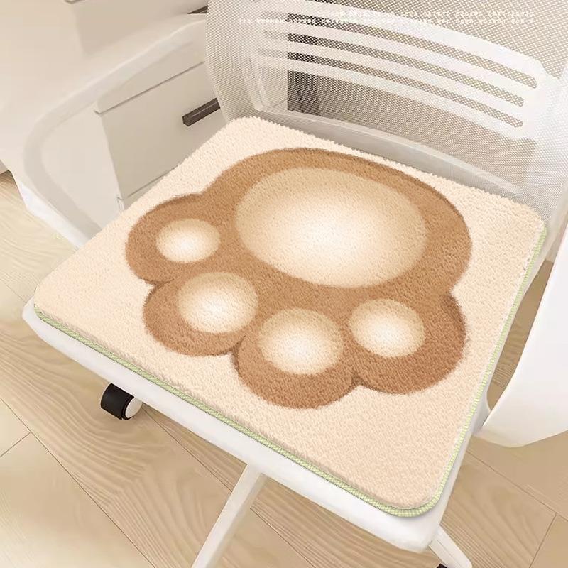 Cartoon Plush Non-Slip Chair Cushion – Soft Imitation Cashmere for Office, Student, or Sofa Seating