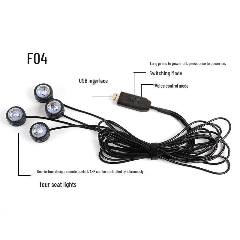 Dream Color Rhythm LED Car Footwell Ambient Starlight