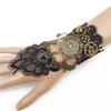 2026 New Model Gothic Steampunk Lace Cuff Fingerless Glove Arm Warmer Bracelet Black Halloween Accessories