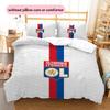 Olympique Lyonnais Pattern Bedding Quilt Set  Home Decoration  Gift (1 * duvet cover + 2 * pillowcase  without core)