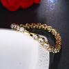 Bracelet Élégant en Zircon Plaqué Or pour Femmes - Mode Européenne et Américaine