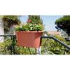 ARTEVASI Jardiniere pour balcon VENEZIA - Gris anthracite - 30 x 60 x H 27 cm - 18L