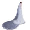 3-Meter Long Train Bridal Veil: European & American White Lace Headdress Wedding Accessory