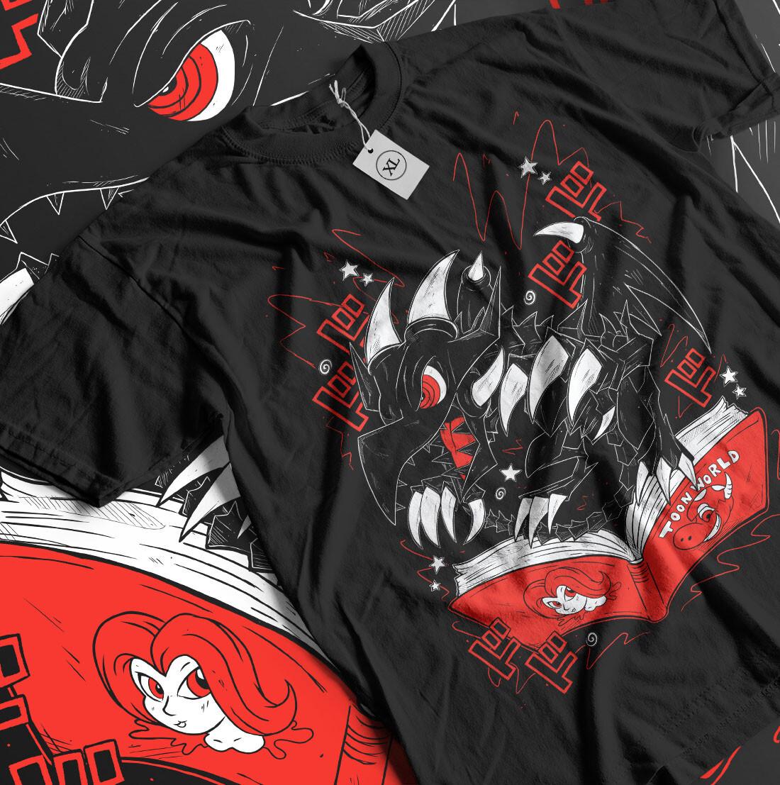 Dragon Toon T-shirt Ojos Rojos YuGiOh! T-shirt Blue Eyes Anime Shirt All Size M