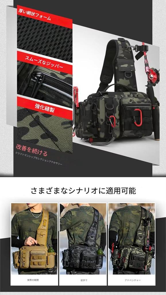 zmart Fishing Tackle Lure Gear Storage Fanny Pack for Fly Fishing Backpack with Rod Sling Shoulder Fishing Tackle Lure Rod Fishing Gear Shoulder Waist