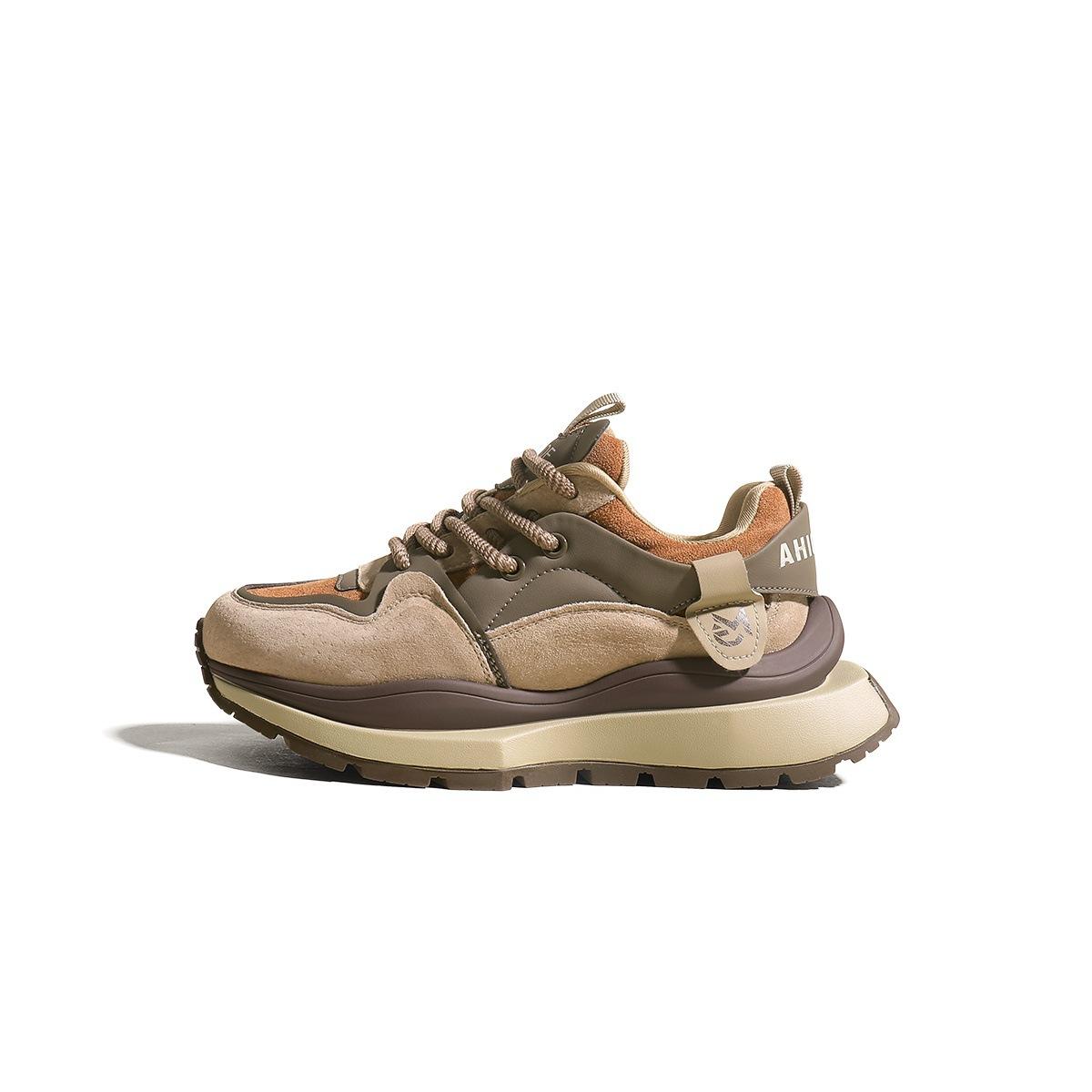 

Кожаные ретро-туфли для папы, женские туфли на платформе с тонкой талией, обувь Forrest Gump, весна 2025, новые повседневные спортивные туфли в тон 35 оранжевый