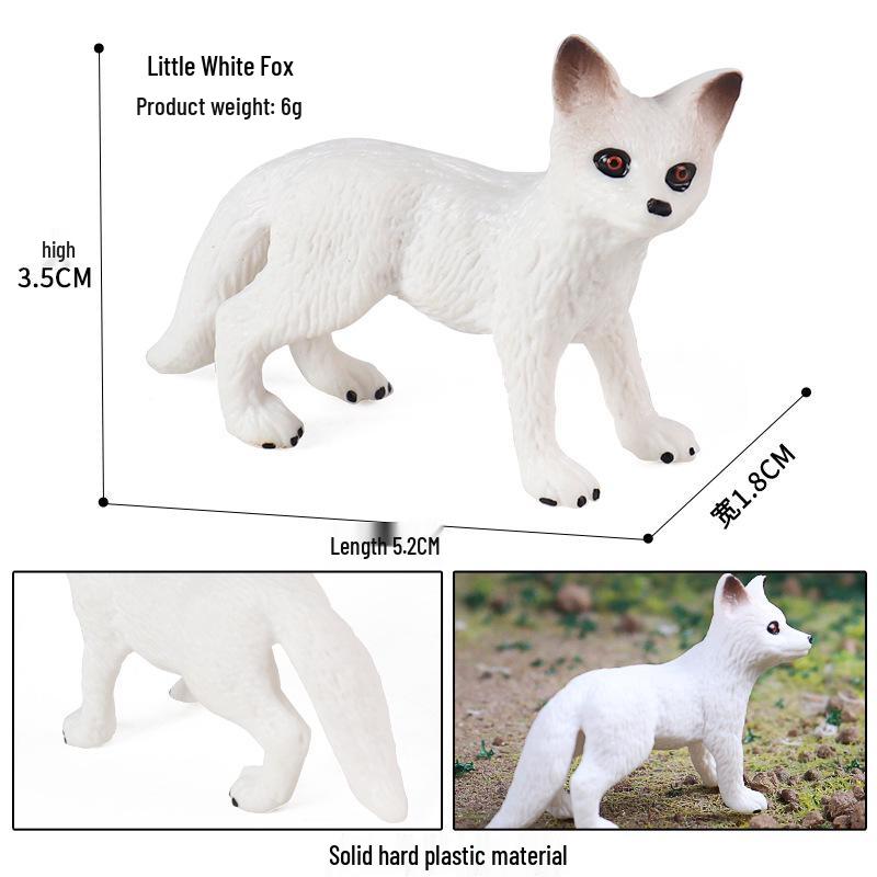 Cognitive Solid Fox Model: Arctic, Red, and White Fox Children s Toy
