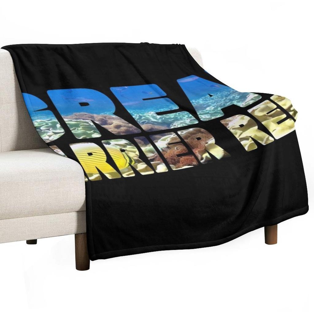 GREAT BARRIER REEF - Queensland Australia Underwater Throw Blanket blankets ands bed plaid Blankets