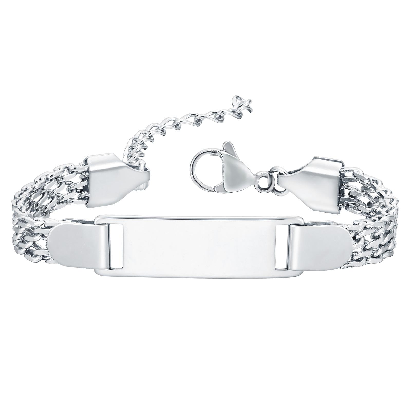 

Personalized Name Bracelet for Baby Newborn, Adjustable Chain Stainless Steel Anti Allergy, Son Daughter Baptism Gift