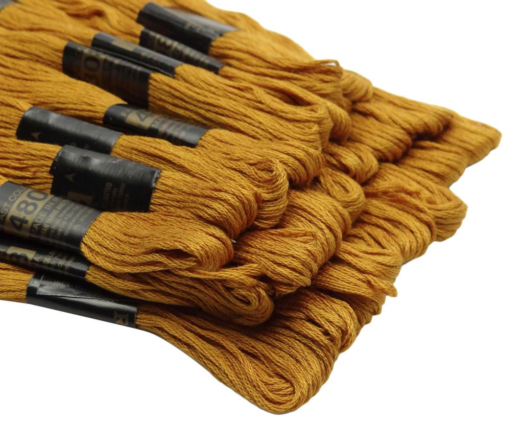 IBA Indianbeautifulart 25 darabos horgony kötő matt olívazöld pamutfonál fonal hímzés készlet