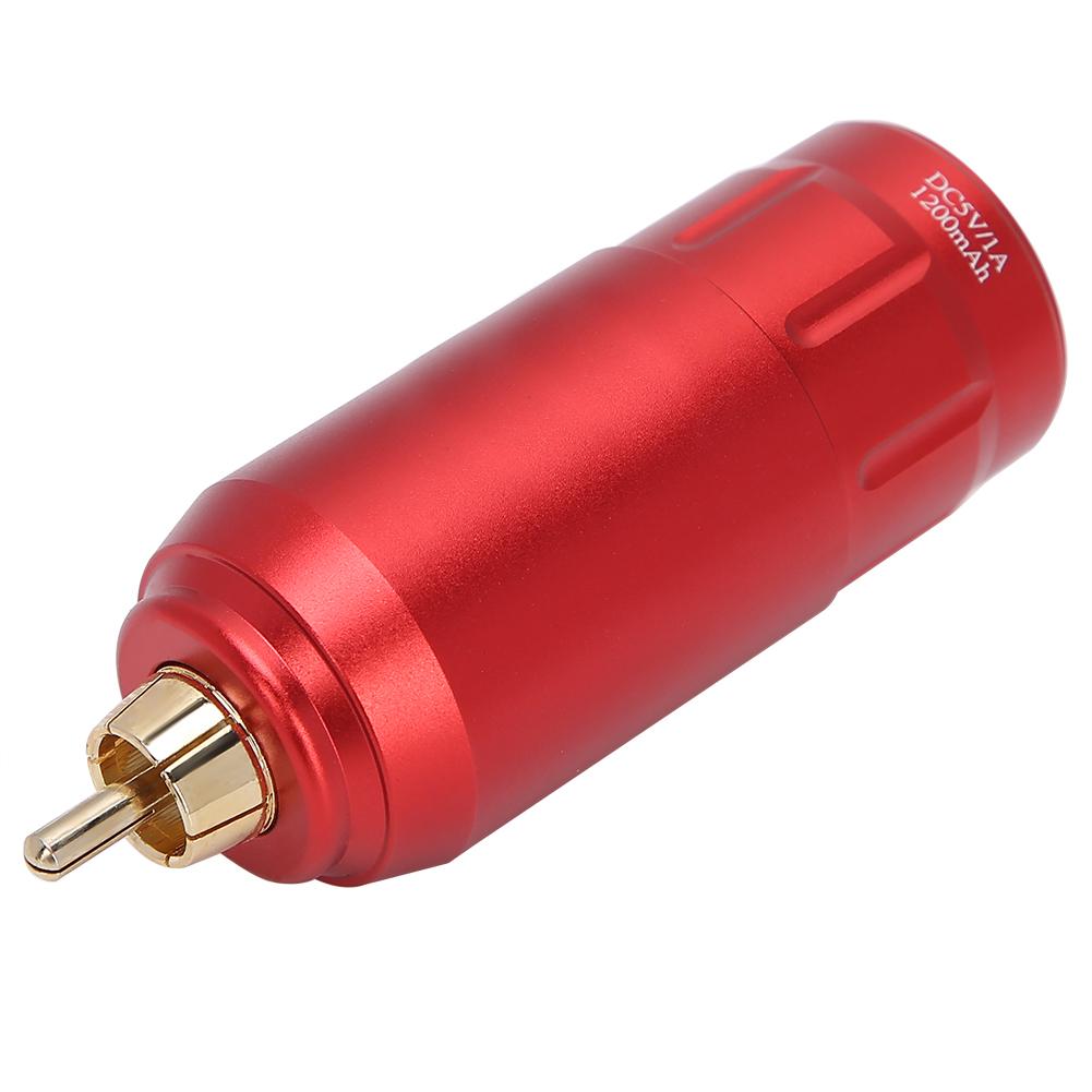 Kabelloses Tattoo-Maschinen-Netzteil Motor Tattoo-Stift-Netzteil Cinch-Stecker 1200mAh Rot