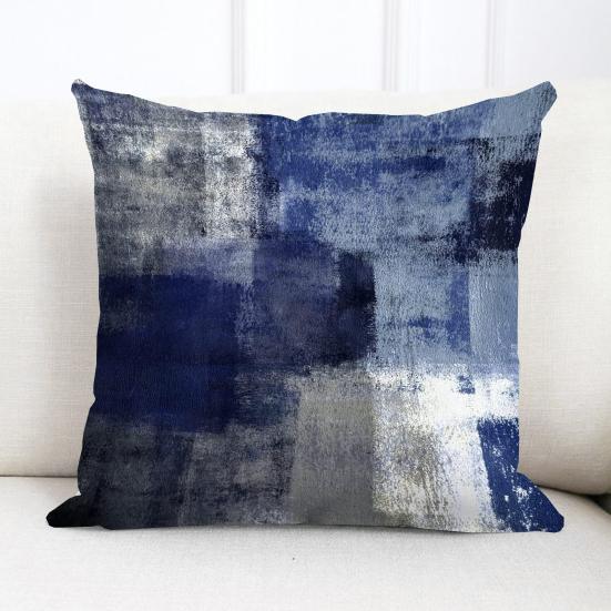 Pillow Covers with Zipper Set of 2 Oil Painting Throw Pillowcases Breathable All-season Pillowslip Abstract Art Decorative Cushion Case for Couch Bed