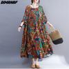 DIMANAF Plus Size Summer Dress Beach Casual Women Clothing Big 2022 New Dress Fashion Sundress