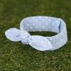 Dog Ribbon Scarf - Light Blue Dots