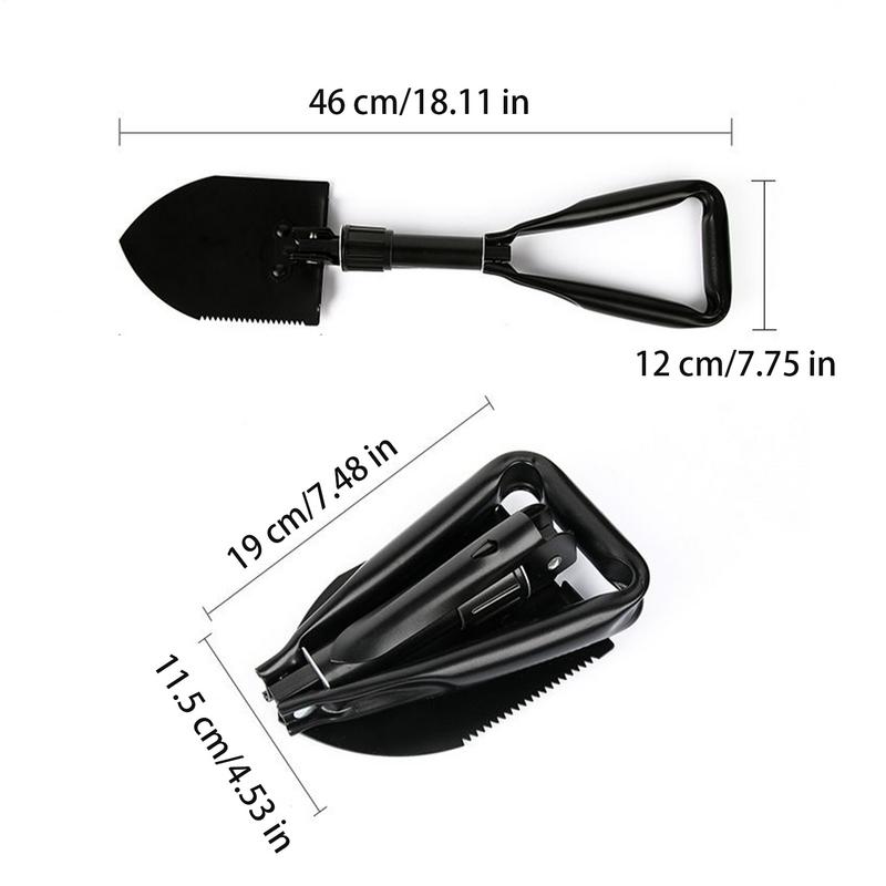 Pá Dobrável para Exterior Aço Durável Ferramenta Multifuncional para Camping Pá de Sobrevivência com Saco de Armazenamento para Aventuras ao Ar Livre